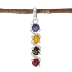 Yasmin multicolor Luxurious Delicate Pendant Multi Stone multicolor Multicolor