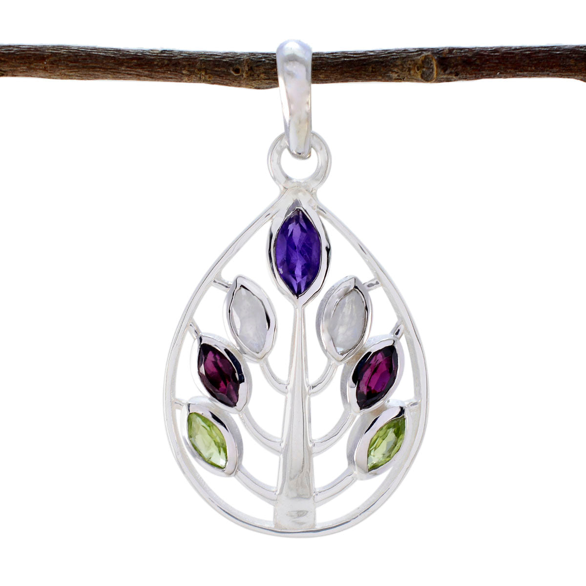 Agnes Multicolor Gemstone Pendant for Every Occasion Multi Stone multicolor Multicolor