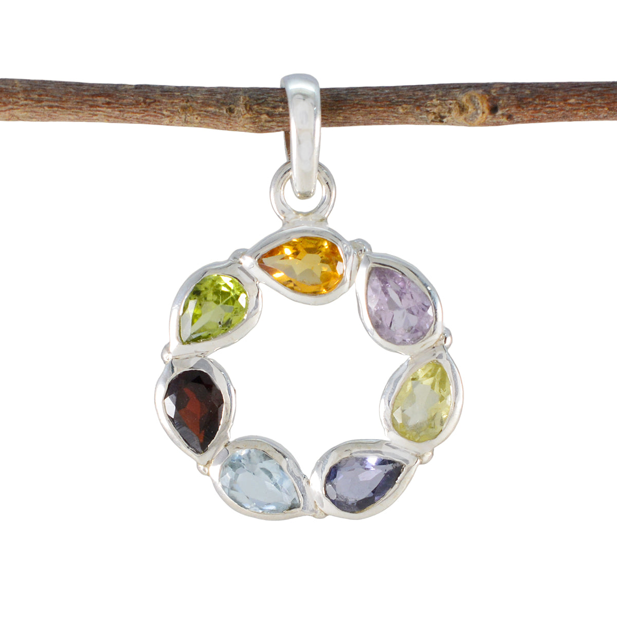 Katharina Multicolor Gemstone Pendant - Vibrant Jewelry Multi Stone multicolor Multicolor