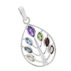 Addison Multicolor Gemstone Pendant - Stylish Jewelry