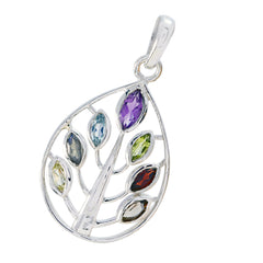Addison Multicolor Gemstone Pendant - Stylish Jewelry