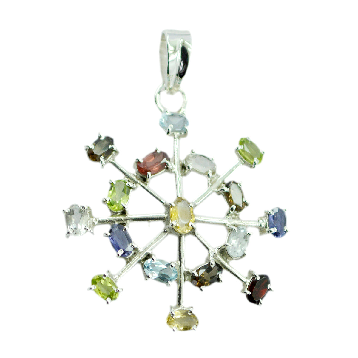 Gabriela Multicolor Gemstone Pendant for Everyday Glam Multi Stone multicolor Multicolor