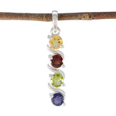Yasmine Multicolor Gemstone Pendant for Everyday Glam Multi Stone multicolor Multicolor