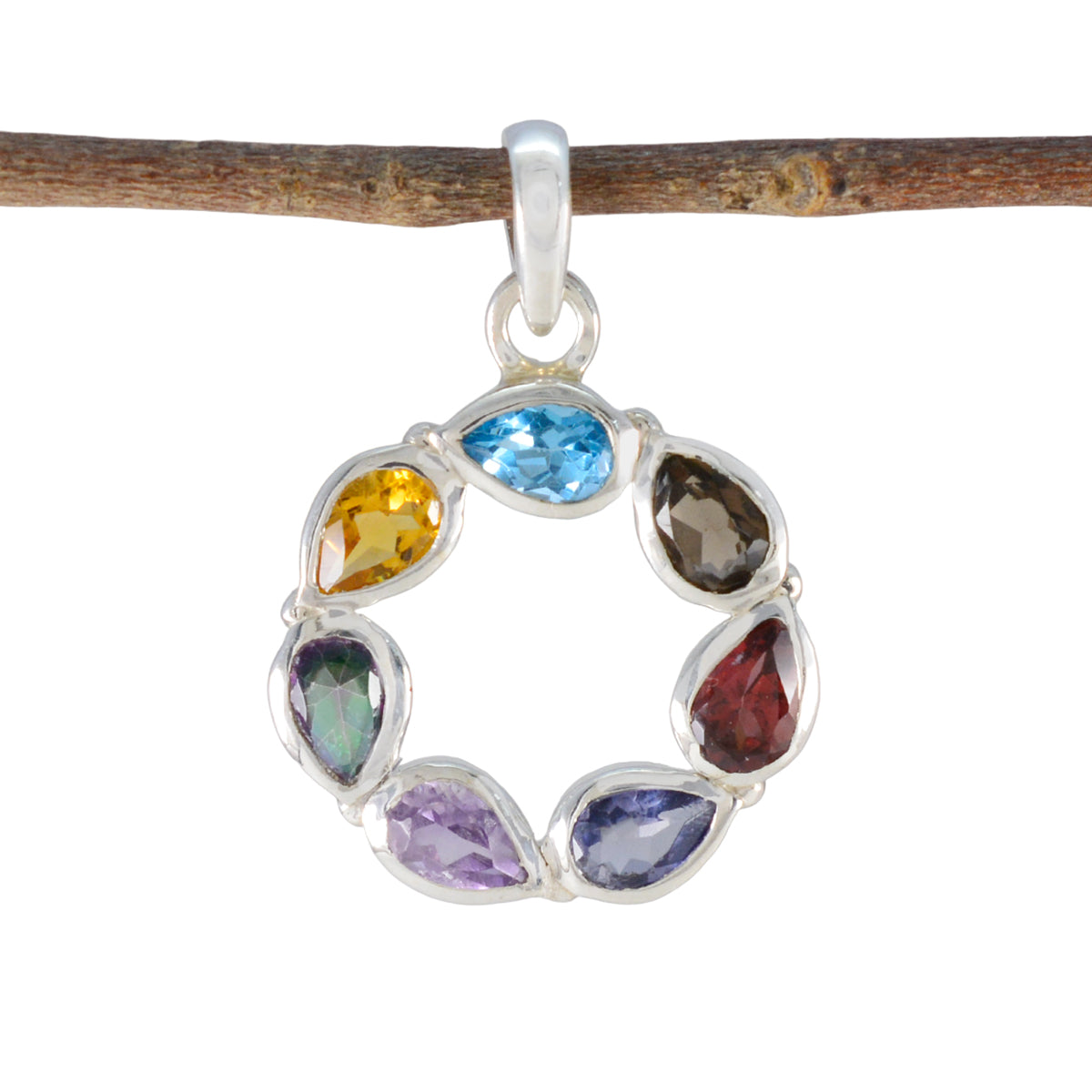 Isabelle Multicolor Gemstone Pendant for Everyday Glam Multi Stone multicolor Multicolor