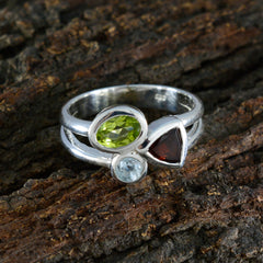 Zazlle Multicolor Gemstone Ring for Everyday Glam