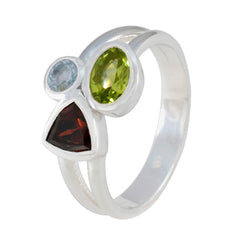 Zazlle Multicolor Gemstone Ring for Everyday Glam