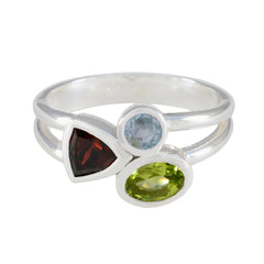 Zazlle Multicolor Gemstone Ring for Everyday Glam Multi Stone Multicolor