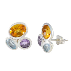 Hazel Multicolor Gemstone Stud Earrings for Every Occasion