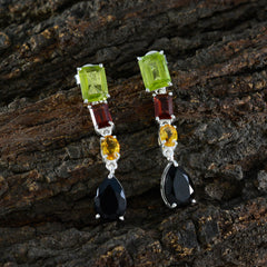 Patricia Multicolor Gemstone Stud Earrings for Glam