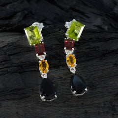 Patricia Multicolor Gemstone Stud Earrings for Glam
