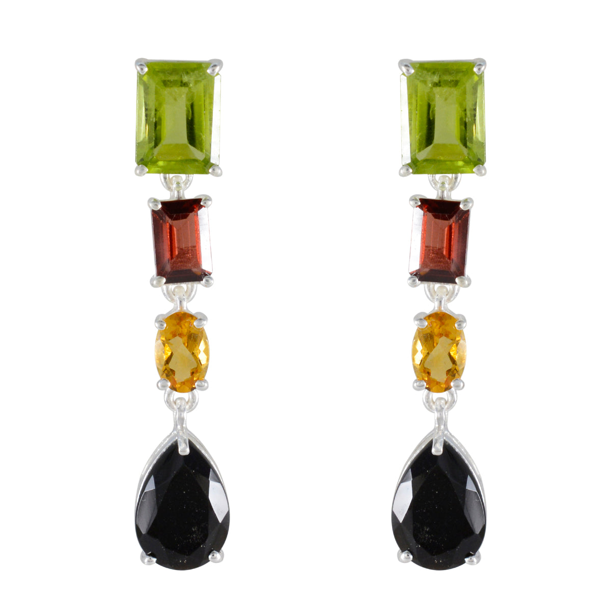 Patricia Multicolor Gemstone Stud Earrings for Glam Multi multicolor Stud