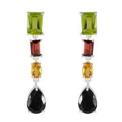 Patricia Multicolor Gemstone Stud Earrings for Glam Multi multicolor Stud