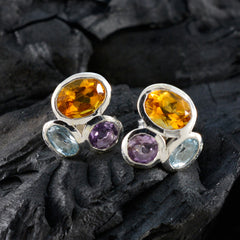 Hazel Multicolor Gemstone Stud Earrings for Every Occasion