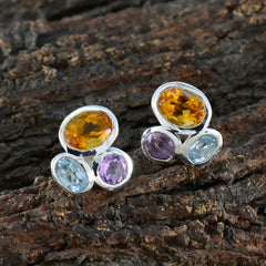 Hazel Multicolor Gemstone Stud Earrings for Every Occasion