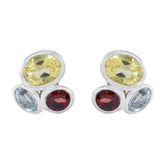 Katarina Multicolor Gemstone Stud Earrings Multi multicolor Stud