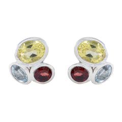 Katarina Multicolor Gemstone Stud Earrings Multi multicolor Stud