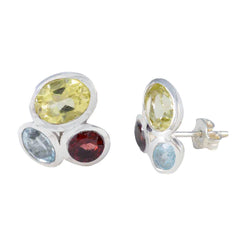 Katarina Multicolor Gemstone Stud Earrings