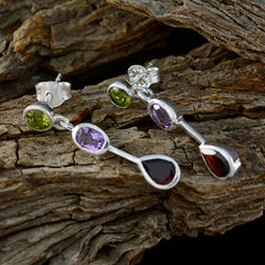 Laura Multicolor Gemstone Stud Earrings for Every Occasion