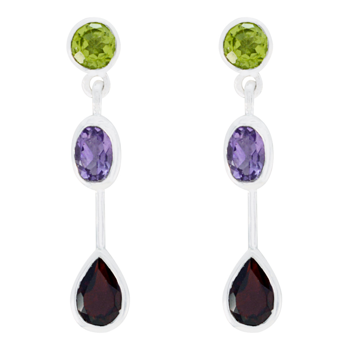 Laura Multicolor Gemstone Stud Earrings for Every Occasion Multi multicolor Stud