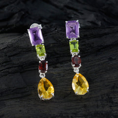 Noelia Multicolor Gemstone Stud Earrings for Glam