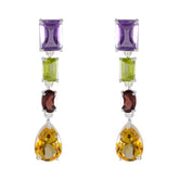 Noelia Multicolor Gemstone Stud Earrings for Glam Multi multicolor Stud