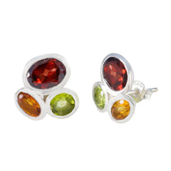 Alejandra Multicolor Gemstone Stud Earrings