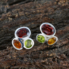 Alejandra Multicolor Gemstone Stud Earrings