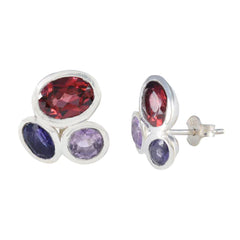 Antonia Multicolor Gemstone Stud Earrings for Every Occasion
