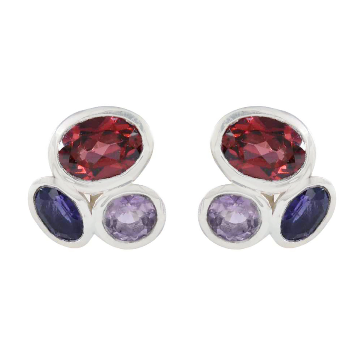 Antonia Multicolor Gemstone Stud Earrings for Every Occasion Multi multicolor Stud