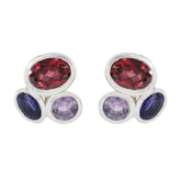 Antonia Multicolor Gemstone Stud Earrings for Every Occasion Multi multicolor Stud