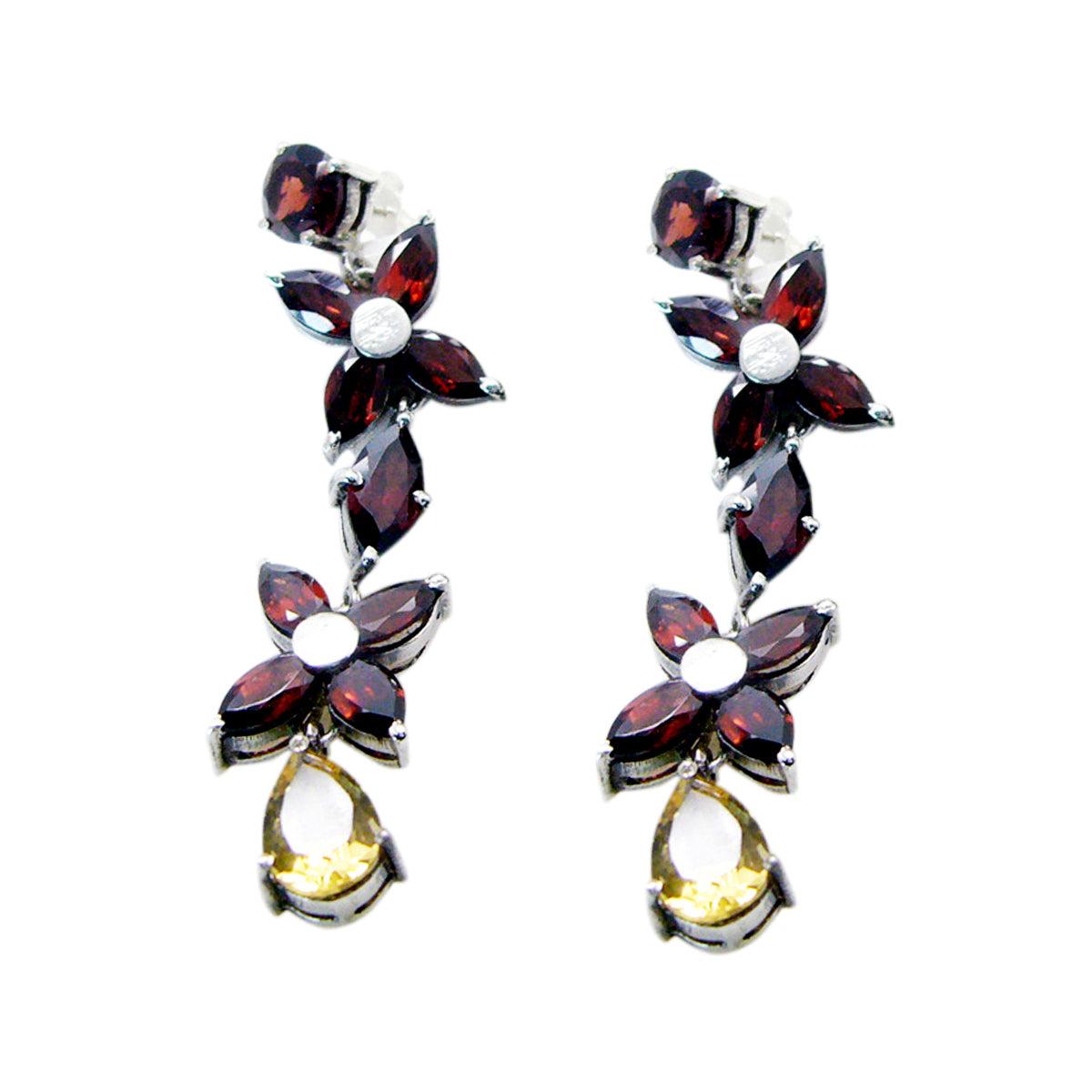 Naomi Multicolor Gemstone Stud Earrings for Glam Look Multi multicolor Stud
