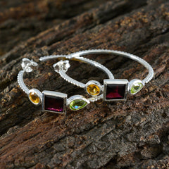 Hina Multicolor Gemstone Stud Earrings for Everyday Glam