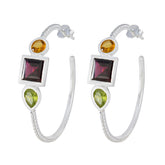Hina Multicolor Gemstone Stud Earrings for Everyday Glam Multi multicolor Stud