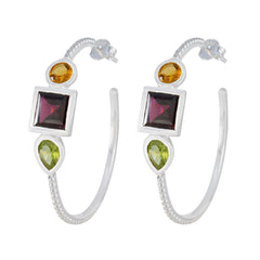 Hina Multicolor Gemstone Stud Earrings for Everyday Glam Multi multicolor Stud