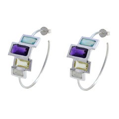 Constanza Multicolor Gemstone Stud Earrings for Every Occasion Multi multicolor Stud