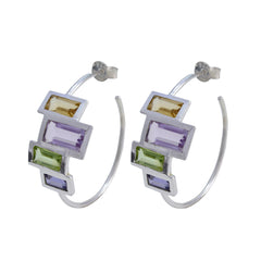 Katharina Multicolor Gemstone Stud Earrings for Stylish Flair Multi multicolor Stud