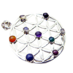 Grace multicolor Geometric Statement Pendant