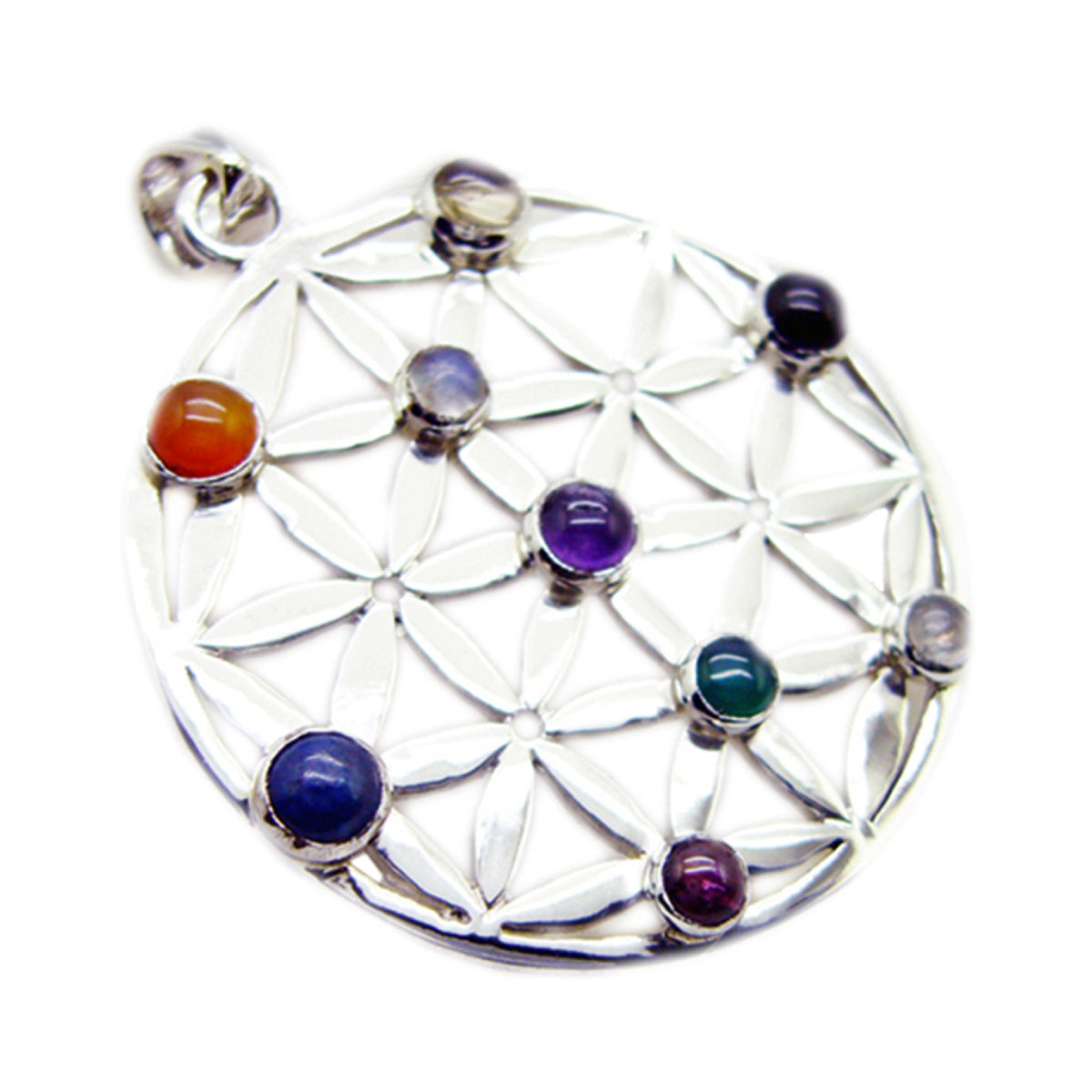 Grace multicolor Geometric Statement Pendant Multi Stone multicolor Multicolor