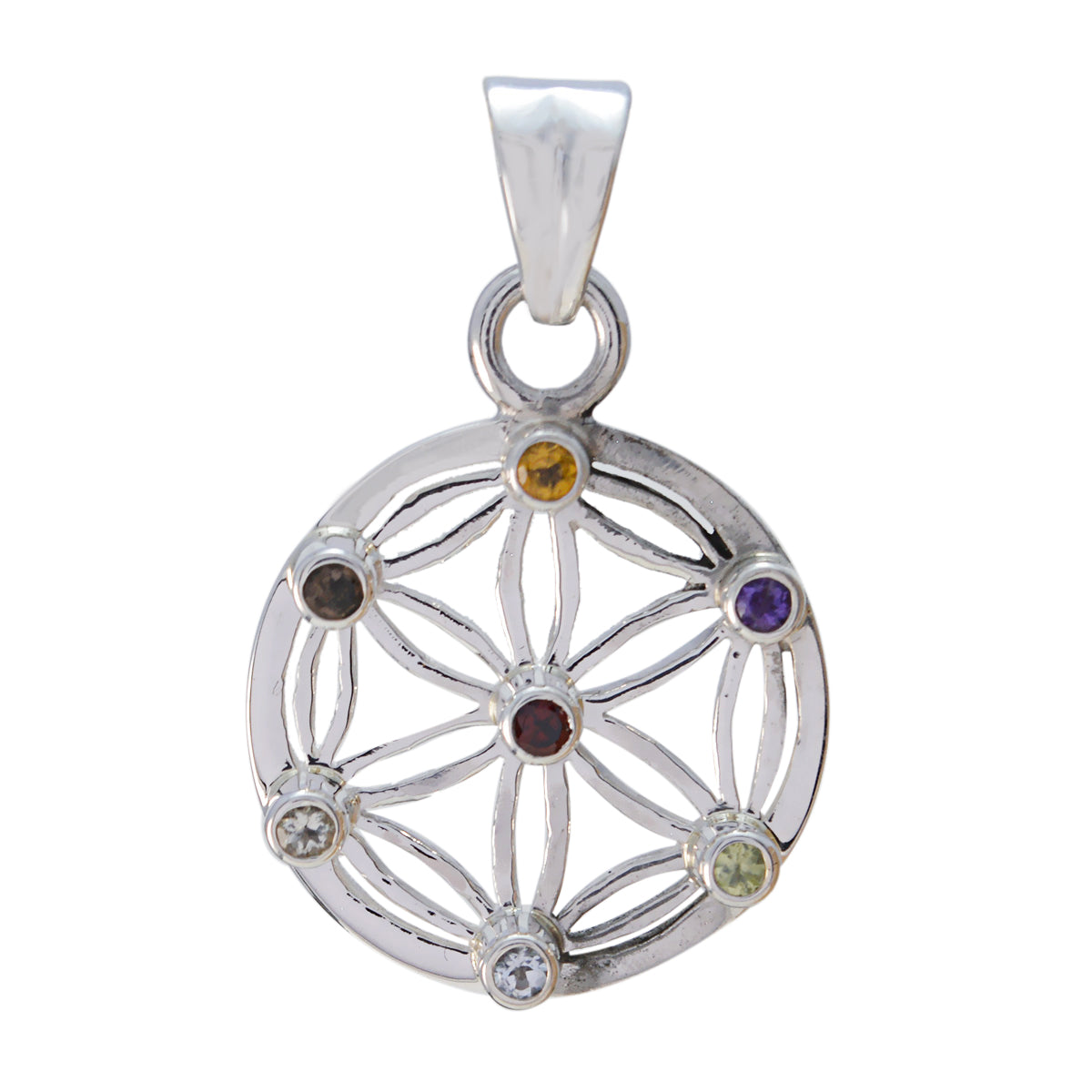 Marie Multicolor Geometric Pendant for Every Occasion Multi Stone multicolor Multicolor