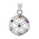 Marie Multicolor Geometric Pendant for Every Occasion Multi Stone multicolor Multicolor
