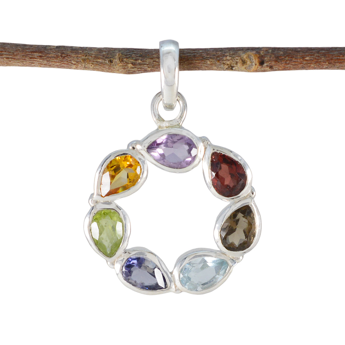 Ida Multicolor Heart Pendant Jewelry - Vibrant Gemstone Charm Multi Stone multicolor Multicolor