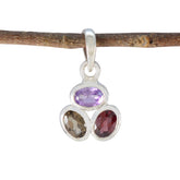 Naomi Multicolor Heart Pendant - Gemstone Jewelry Multi Stone multicolor Multicolor