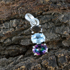 Hina Multicolor Minimalist Pendant with Gemstones