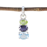 Hye-jin Multicolor Minimalist Pendant with Gemstones Multi Stone multicolor Multicolor
