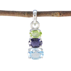 Hye-jin Multicolor Minimalist Pendant with Gemstones Multi Stone multicolor Multicolor