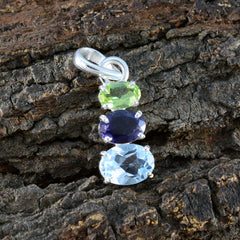 Hye-jin Multicolor Minimalist Pendant with Gemstones