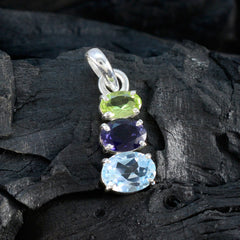 Hye-jin Multicolor Minimalist Pendant with Gemstones