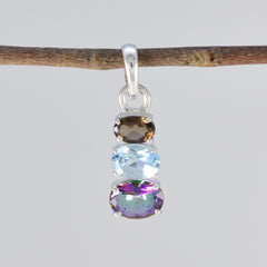 Hina Multicolor Minimalist Pendant with Gemstones