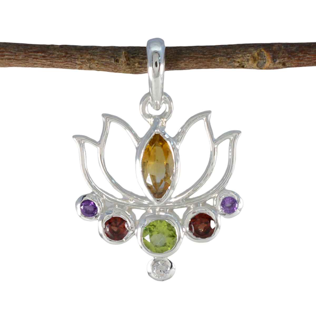 Sofía Multicolor Pendant Jewelry with Gemstone Design Multi Stone multicolor Multicolor