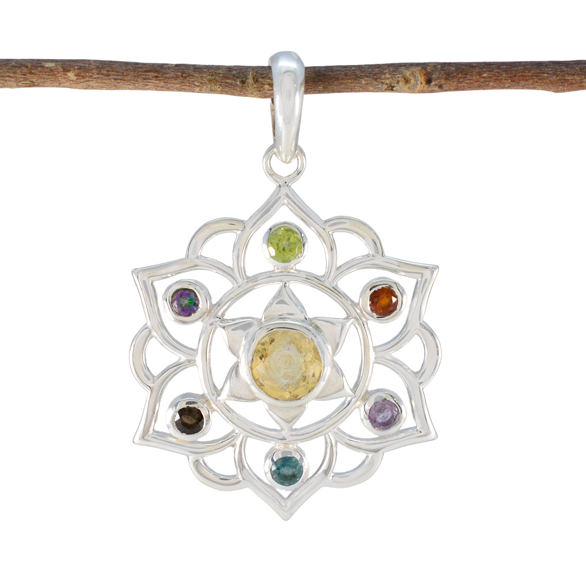Mila Multicolor Pendant Jewelry with Gemstone Design Multi Stone multicolor Multicolor